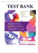 Maternity And Womens Health Care 12th Edition Lowdermilk Test Bank