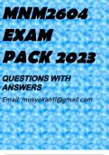 MNM2604 EXAM PACK 2023