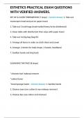 ESTHETICS PRACTICAL EXAM QUESTIONS WITH VERIFIED ANSWERS&period;