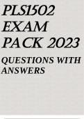 PLS1502 EXAM PACK 2023