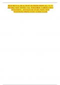 HESI MENTAL HEALTH RN RANDOM FROM ALL V1-V3 2021&sol;2022 TEST BANKS &lpar;ALL TOGETHER- VARIOUS TEST QUESTIONS &ndash; 38 PAGES OF STUDY NOTE TEST QUESTIONS FROM STUDY GUIDE EXAM&rpar;