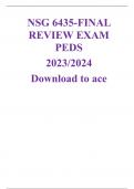 NSG 6435-FINAL  EXAM PEDS 2023/2024 Download to ace 
