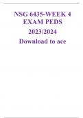 NSG 6435-week 4 / Midterm  EXAM PEDS 2023/2024 Download to ace 