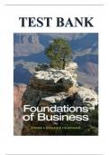 TEST BANK FOR FOUNDATIONS OF BUSINESS, 4TH EDITION, WILLIAM M. PRIDE, ROBERT J. HUGHES