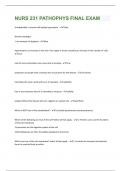NURS 231 PATHOPHYS &vert; 268  Questions and Answers&lpar;A&plus; Solution guide&rpar;
