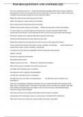PED HESI QUESTION AND ANSWERS 2022&sol;2o23