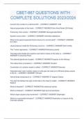 CBET-667 QUESTIONS WITH  COMPLETE SOLUTIONS 2023/2024