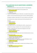 PN CAPSTONE NCLEX QUESTIONS & ANSWERS  GRADED A+