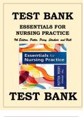 Test Bank For Essentials for Nursing Practice, 9th Edition by Patricia A. Potter, Perry, Stockert