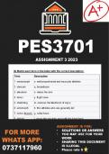 PSE3701 Assignment 3 2023 (ANSWERS)