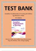 Test Bank for Canadian Fundamentals of Nursing 6th Edition by Patricia A. Potter All chapters.