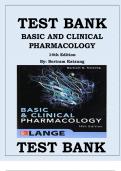 TEST BANK FOR BASIC AND CLINICAL PHARMACOLOGY 14TH EDITION 