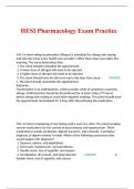 HESI Pharmacology Exam Practice 