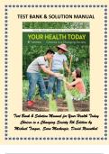 Test Bank & Solution Manual for Your Health Today Choices in a Changing Society 8th Edition by Michael