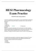 HESI PN Pharmacology Exam Practice NCLEX-PN style study questions