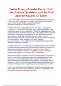 Evolve Comprehensive Exam &lpar;Hesi&rpar;  2023 Correct Questions And Verified Answers Graded A&plus; Latest 