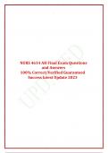 NURS 4614 AH Final Exam Questions  and Answers 100% Correct/Verified Guaranteed  Success latest Update 2023