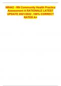 NR442 - RN Community Health Practice Assessment A RATIONALE LATEST UPDATE 2021&sol;2022&Tab;&comma;100&percnt; CORRECT RATED A&plus;
