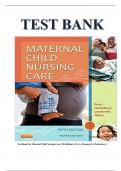 Test Bank For Maternal Child Nursing Care&comma; 5th Edition by Perry&comma; Shannon E&period;&comma; Hockenberry&period;
