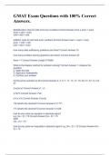 GMAT Exam Questions with 100&percnt; Correct Answers&period; 