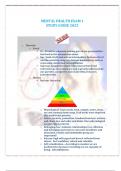 MENTAL HEALTH EXAM 1 STUDY GUIDE 2023