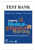 Test Bank For Phipp&rsquo;s Medical-Surgical Nursing Health and Illness Perspectives&comma; 8th Edition By Monahan&period;
