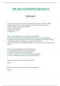 Exam 1 - NR283 / NR 283 (Latest 2023 / 2024) : Pathophysiology - Chamberlain