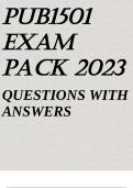 PUB1501 EXAM PACK 2023