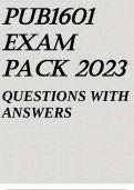 PUB1501 EXAM PACK 2023