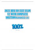 2023 HESI RN EXIT EXAM V2 WITH COMPLETE SOLUTION RANKED A