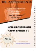 NIH Stroke Scale – All Test Groups A-F (patients 1-6) Answer key Updated Spring 2023 BY DR.A