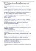 DC Jurisprudence Exam Questions And Answers&period;