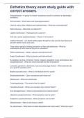 Esthetics theory exam study guide with correct answers&period;