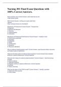 Nursing 201 Final Exam Questions with 100&percnt; Correct Answers&period; 