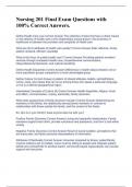 Nursing 201 Final Exam Questions with 100&percnt; Correct Answers&period; 