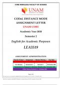 English for Academic Purposes _LEA3519_Assignment 3 Semester 2.