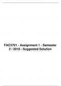 FAC3701 - Assignment 1 - Semester 2 / 2018 - Suggested Solution
