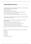 Indiana MPJE Practice exam 2023 with 100&percnt; correct answers
