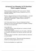 Advanced Care Planning &lpar;ACP&rpar; Questions With Complete Solutions