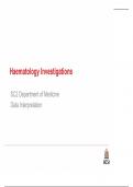 haematology investigations-data interpretation