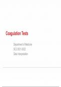 data interpretation for coagulation tests(haematology)