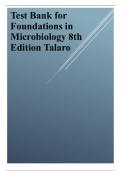 Test Bank for Foundations in Microbiology 8th Edition 2024 latest update  By Talaro.pdf