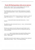 Psych 105 Final questions with correct answers