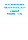 REAL HESI PHARM  Version 1&2 EXAM&ndash;  Q&A&lpar;s&rpar;&excl;   &lpar;I scored 1362&excl;&excl;&excl;&rpar;