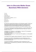 Intro to Discrete Maths Exam Questions With Answers