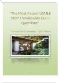 The Most Recent USMLE STEP 1 Worldwide Exam Questions