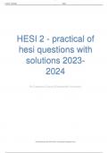 HESI 2 - practical of hesi questions with solutions 2023-2024  Rn Capstone Course (Chamberlain University)