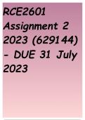 RCE2601 Assignment 2 2023 (629144) - DUE 31 July 2023