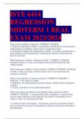 ISYE 6414  REGRESSION  MIDTERM 1 REAL  EXAM 2023&sol;2024
