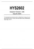 HYS2602 Assignment 1 Semester 2 - 2023
